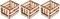 3Pcs Dollhouse Crate Miniature Wooden Milk Crate Dollhouse Fruit Basket Miniature Storage Box for Dollhouse Fairy Garden Accessories Micro Landscape Decor
